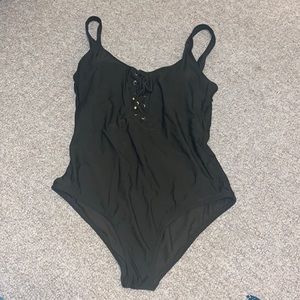 Olive one piece swim suit